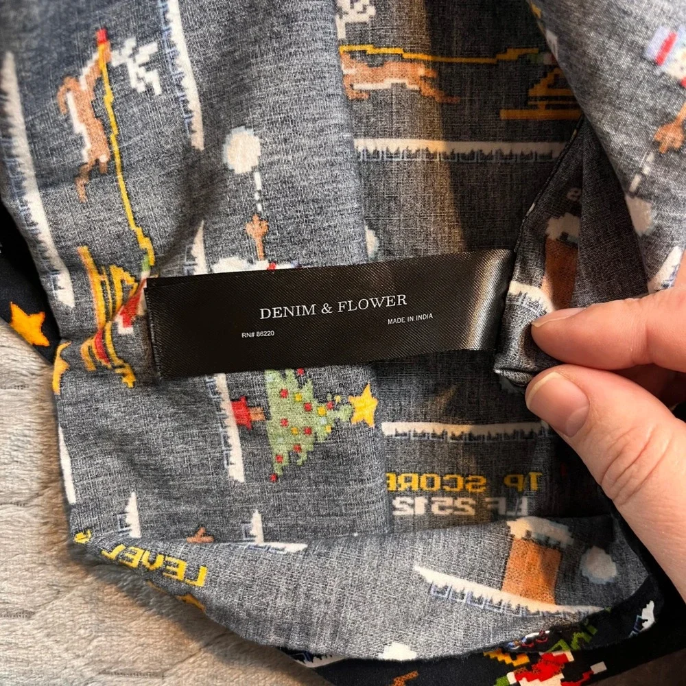 Denim & Flower measurements chest